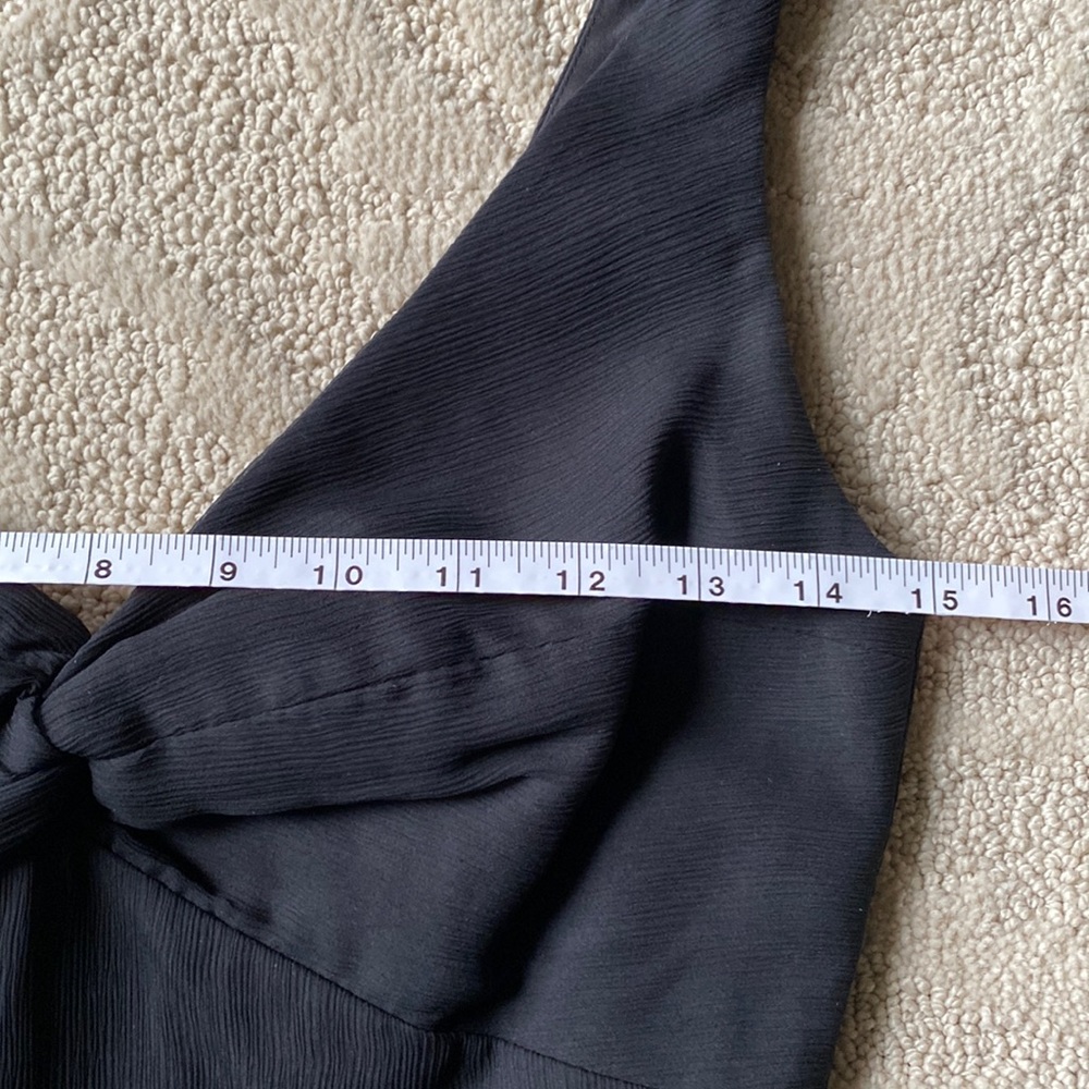 LIKE NEW J. Crew | Silk Chiffon Knot Dress Size 0 Petite Little Black Dress - Picture 12 of 16